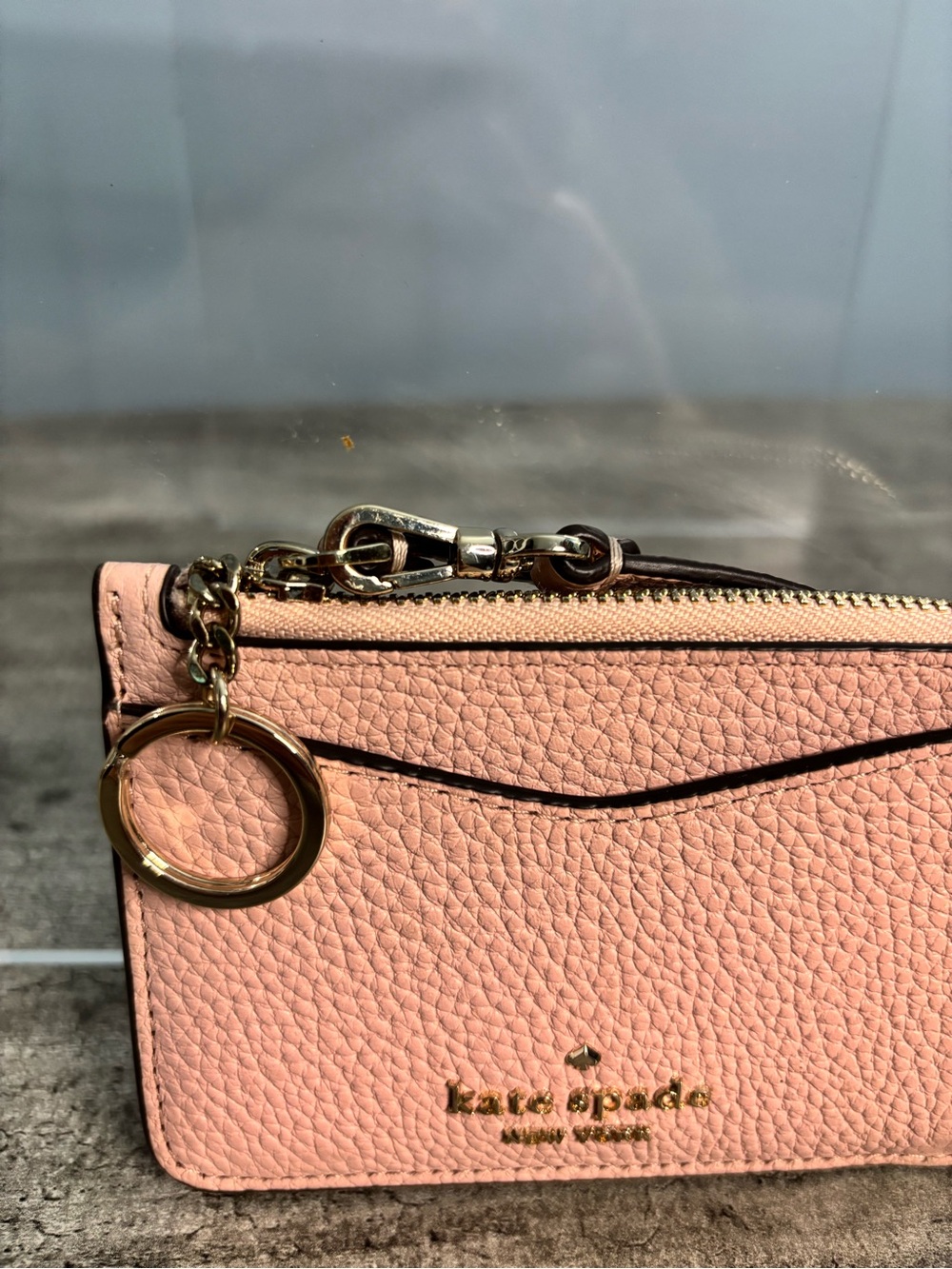 Kate Spade Leila Small Card Holder Wristlet Keychain WLR00398 Light Pink - Picture 3 of 9